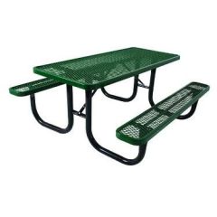 SuperSaver™ Commercial Rectangular Wheelchair Accessible Picnic Table - 2 Chair