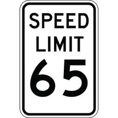 Speed Limit 65 Sign