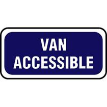 Van Accessible - Blue Sign