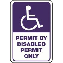 ADA Symbol, Permit By Disabled Permit Only Sign