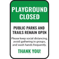 Playground Closed Sign