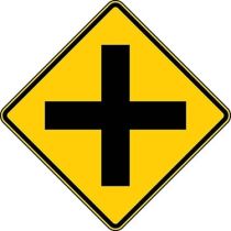 4-way Intersection Symbol Sign