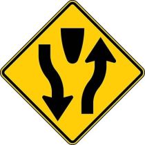 Divided Highway Directional Sign