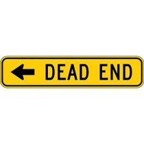 Dead End with Left Arrow Sign