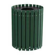 Recycled Plastic Slat Design Round Receptacles