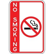 No Smoking with Symbol - Side Bar Sign