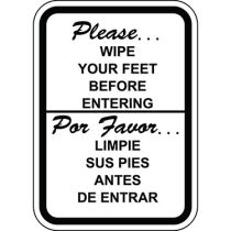 Please Wipe Feet Por Favor Limpie Sus Pies Sign